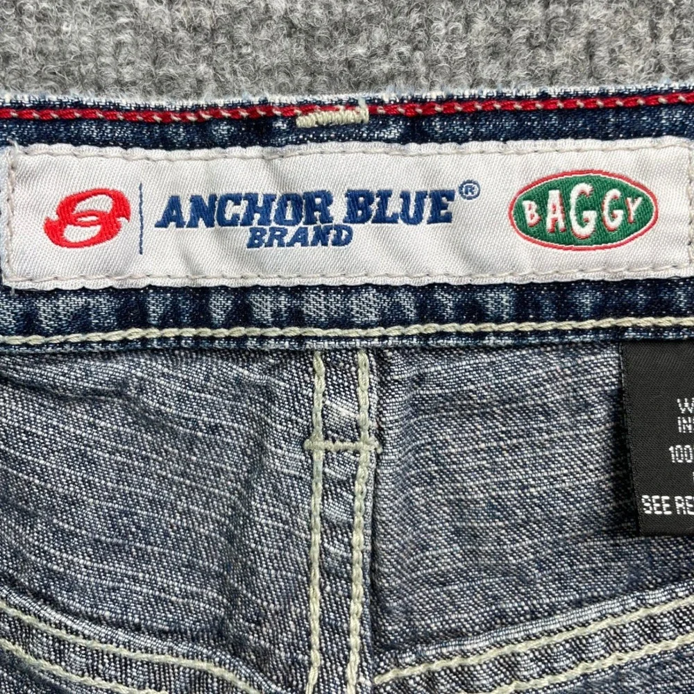 Anchor Blue Baggy Jeans‎ Mens 36x34 Blue Vintage 90s Relaxed Fit Denim
